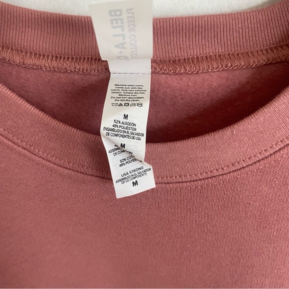 Bella + Canvas Fleece Collection Pink SWEATER WEATHER Crewneck Sweatshirt - Picture 5 of 5